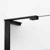 New Trendy Nesta Black parawan nawannowy ze wspornikiem kątowym 120x150 cm prawy szkło przejrzyste P-0238-WL